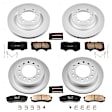 2010 Lexus GX460 - Front and Rear Brake Disc and Pad Kit, Geomet Coated, Plain Surface, 6 Lugs, 338 mm, Ceramic, 4.6L 8Cyl, Z17 Evolution Geomet Coated