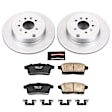 CRK5877 Rear Brake Disc and Pad Kit, Geomet Coated, Plain Surface, 5 Lugs, 324 mm, Ceramic, Z17 Evolution Geomet Coated