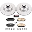 CRK5878 Front Brake Disc and Pad Kit, Geomet Coated, Plain Surface, 5 Lugs, 320 mm, Ceramic, Z17 Evolution Geomet Coated