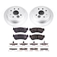 CRK5897 Rear Brake Disc and Pad Kit, Geomet Coated, Plain Surface, 4 Lugs, 257 mm, Ceramic, Z17 Evolution Geomet Coated