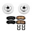 CRK5913 Front Brake Disc and Pad Kit, Geomet Coated, Plain Surface, 5 Lugs, 280 mm, Ceramic, Z17 Evolution Geomet Coated