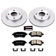 2015 Ford Fiesta - Front Brake Disc and Pad Kit, Geomet Coated, Plain Surface, 4 Lugs, 258 mm, Ceramic, engvin: J, Naturally Aspirated, With Rear Drum, 1.6L 4Cyl, Z17 Evolution Geomet Coated