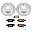 CRK5975 Rear Brake Disc and Pad Kit, Geomet Coated, Plain Surface, 5 Lugs, 271 mm, Ceramic, Z17 Evolution Geomet Coated