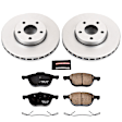 2013 Volvo C30 - Front Brake Disc and Pad Kit, Plain Surface, 5 Lugs, 278 mm, Ceramic, Models with 278mm front rotors, Z17 Evolution Geomet Coated