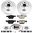 CRK6032 Front Brake Disc and Pad Kit, Plain Surface 5 Lugs 329.9 mm Carbon Fiber Ceramic Z23 Evolution Sport Geomet Coated
