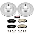 2013 Subaru Outback - Front Brake Disc and Pad Kit, Geomet Coated, Plain Surface, 5 Lugs, 292 mm, Ceramic, 2.5L 4Cyl, Z17 Evolution Geomet Coated
