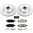 2018 Nissan Versa - Front Brake Disc and Pad Kit, Geomet Coated, Plain Surface, 4 Lugs, 260 mm, Ceramic, 1.6L 4Cyl, Z17 Evolution Geomet Coated