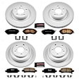 4-Wheel Set Power Stop&reg; CRK6109 Front and Rear Genuine Geomet&reg; Coated Rotor and Low-Dust Ceramic Brake Pad Kit