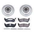 CRK6181 Rear Brake Disc and Pad Kit, Geomet Coated, Plain Surface, 5 Lugs, 295.15 mm, Ceramic, Z17 Evolution Geomet Coated