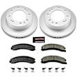 CRK6258 Front Brake Disc and Pad Kit, Plain Surface 8 Lugs 355 mm Ceramic Z17 Evolution Geomet Coated