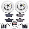 CRK6279 Rear Brake Disc and Pad Kit, Plain Surface 5 Lugs 326 mm Carbon Fiber Ceramic Z23 Evolution Sport Geomet Coated
