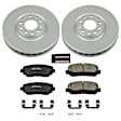 CRK6372 Front Brake Disc and Pad Kit, Geomet Coated, Plain Surface, 5 Lugs, 305 mm, Ceramic, Z17 Evolution Geomet Coated