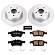 CRK6398 Rear Brake Disc and Pad Kit, Plain Surface 5 Lugs 280 mm Ceramic Z17 Evolution Geomet Coated