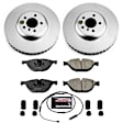 CRK6414 Front Brake Disc and Pad Kit, Geomet Coated, Plain Surface, 5 Lugs, 373.9 mm, Carbon Fiber Ceramic, Z23 Evolution Sport Geomet Coated