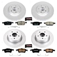 4-Wheel Set Power Stop&reg; CRK6478 Front and Rear Genuine Geomet&reg; Coated Rotor and Low-Dust Ceramic Brake Pad Kit