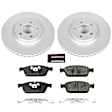 CRK6479 Front Brake Disc and Pad Kit, Geomet Coated, Plain Surface, 5 Lugs, 320 mm, Carbon Fiber Ceramic, Z23 Evolution Sport Geomet Coated