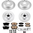 4-Wheel Set Power Stop&reg; CRK6489 Front and Rear Genuine Geomet&reg; Coated Rotor and Low-Dust Ceramic Brake Pad Kit
