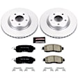 2017 Nissan Altima - Front Brake Disc and Pad Kit, Plain Surface, 5 Lugs, 296 mm, Ceramic, 2.5L 4Cyl, Z17 Evolution Geomet Coated