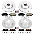2013 Nissan Altima - Front and Rear Brake Disc and Pad Kit, Geomet Coated, Plain Surface, 5 Lugs, 291.3 mm, Ceramic, Sedan, 2.5L 4Cyl, Z17 Evolution Geomet Coated