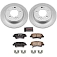 2015 Hyundai Elantra - Rear Brake Disc and Pad Kit, Geomet Coated, Plain Surface, 5 Lugs, 262 mm, Ceramic, 2.0L 4Cyl, Z17 Evolution Geomet Coated