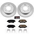 2020 Hyundai Elantra GT - Rear Brake Disc and Pad Kit, Geomet Coated, Plain Surface, 5 Lugs, 262 mm, Ceramic, 2.0L 4Cyl, Z17 Evolution Geomet Coated