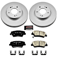 2016 Kia Forte - Front Brake Disc and Pad Kit, Geomet Coated, Plain Surface, 5 Lugs, 280 mm, Ceramic, 2.0L 4Cyl, Z17 Evolution Geomet Coated