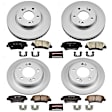 4-Wheel Set Power Stop&reg; CRK6504 Front and Rear Genuine Geomet&reg; Coated Rotor and Low-Dust Ceramic Brake Pad Kit