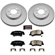 2016 Hyundai Accent - Front Brake Disc and Pad Kit, Geomet Coated, Plain Surface, 4 Lugs, 256 mm, Ceramic, 1.6L 4Cyl, Z17 Evolution Geomet Coated