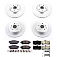 4-Wheel Set Power Stop&reg; CRK6513 Front and Rear Genuine Geomet&reg; Coated Rotor and Low-Dust Ceramic Brake Pad Kit