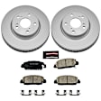 2014 Honda Accord - Front Brake Disc and Pad Kit, Geomet Coated, Plain Surface, 5 Lugs, 292.8 mm, Ceramic, Z17 Evolution Geomet Coated