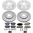 2016 Honda Accord - Front and Rear Brake Disc and Pad Kit, Plain Surface, 5 Lugs, 281.6 mm, Ceramic, Coupe, 2.4L 4Cyl, Z17 Evolution Geomet Coated