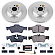 2014 Mercedes Benz CL550 - Rear Brake Disc and Pad Kit, Plain Surface, 5 Lugs, 320 mm, Carbon Fiber Ceramic, 4.7L 8Cyl, Z23 Evolution Sport Geomet Coated