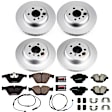 4-Wheel Set Power Stop&reg; CRK6582 Front and Rear Genuine Geomet&reg; Coated Rotor and Low-Dust Ceramic Brake Pad Kit