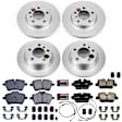 4-Wheel Set Power Stop&reg; CRK6663 Front and Rear Genuine Geomet&reg; Coated Rotor and Low-Dust Ceramic Brake Pad Kit