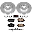 CRK6741 Front Brake Disc and Pad Kit, Geomet Coated, Plain Surface, 4 Lugs, 294 mm, Carbon Fiber Ceramic, Z23 Evolution Sport Geomet Coated