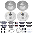 4-Wheel Set Power Stop&reg; CRK6744 Front and Rear Genuine Geomet&reg; Coated Rotor and Low-Dust Ceramic Brake Pad Kit
