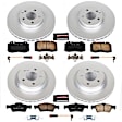 4-Wheel Set Power Stop&reg; CRK6751 Front and Rear Genuine Geomet&reg; Coated Rotor and Low-Dust Ceramic Brake Pad Kit