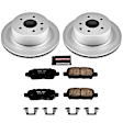 CRK6761 Rear Brake Disc and Pad Kit, Geomet Coated, Plain Surface, 5 Lugs, 291.9 mm, Ceramic, Z17 Evolution Geomet Coated