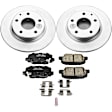 CRK6962 Rear Brake Disc and Pad Kit, Plain Surface, 5 Lugs, 264.5 mm, Ceramic, Z17 Evolution Geomet Coated