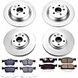 4-Wheel Set Power Stop&reg; CRK7322 Front and Rear Genuine Geomet&reg; Coated Rotor and Low-Dust Ceramic Brake Pad Kit