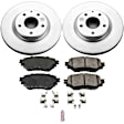 2017 Mazda 3 - Front Brake Disc and Pad Kit, Plain Surface, 5 Lugs, 294.8 mm, Ceramic, 2.0L 4Cyl, Z17 Evolution Geomet Coated