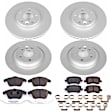 2018 Volvo V60 - Front and Rear Brake Disc and Pad Kit, Geomet Coated, Plain Surface, 5 Lugs, 300 mm, Carbon Fiber Ceramic, engdesig: B4204T9, engvin: 49, 2.0L 4Cyl, Z23 Evolution Sport Geomet Coated
