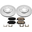 2016 Hyundai Veloster - Front Brake Disc and Pad Kit, Geomet Coated, Plain Surface, 5 Lugs, 300 mm, Ceramic, engvin: E, Turbocharged, 1.6L 4Cyl, Z17 Evolution Geomet Coated