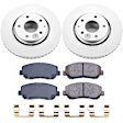 CRK7689 Front Brake Disc and Pad Kit, Plain Surface, 5 Lugs, 297 mm, Ceramic, Z17 Evolution Geomet Coated