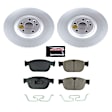 2018 Volvo S90 - Front Brake Disc and Pad Kit, Geomet Coated, Plain Surface, 5 Lugs, 345 mm, Carbon Fiber Ceramic, With Front Disc, With Rear Disc, With 345mm Front Rotor, 2.0L 4Cyl, Z23 Evolution Sport Geomet Coated