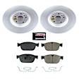 2021 Volvo V60 - Z23 Evolution Sport Geomet Coated Front 2-Wheel Set Performance Replacement Brake Disc and Pad Kit, With 345mm Front Rotor
