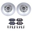 CRK7720 Rear Brake Disc and Pad Kit, Geomet Coated, Plain Surface, 5 Lugs, 264 mm, Ceramic, Z17 Evolution Geomet Coated
