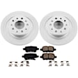 2019 Chevrolet Equinox - Rear Brake Disc and Pad Kit, Plain Surface, 5 Lugs, 288.2 mm, Ceramic, 1.6L 4Cyl, Z17 Evolution Geomet Coated