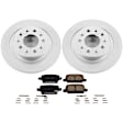 2016 Chevrolet Malibu - Rear Brake Disc and Pad Kit, Plain Surface, 5 Lugs, 288.2 mm, Ceramic, with Manual Parking Brake, 2.0L 4Cyl, Z17 Evolution Geomet Coated