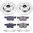 CRK7725 Rear Brake Disc and Pad Kit, Plain Surface, 5 Lugs, 259.8 mm, Ceramic, Z17 Evolution Geomet Coated